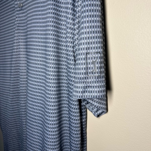 PGA Tour Pro Series Men Golf Performance Gray and Dark Blue Polo Shirt Size XL - Picture 6 of 6